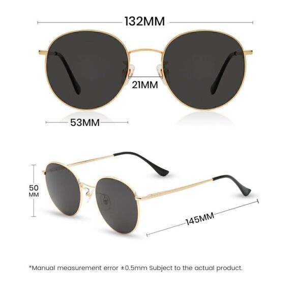 Classic Retro Sunnies with Chain Grey Lens main image 4